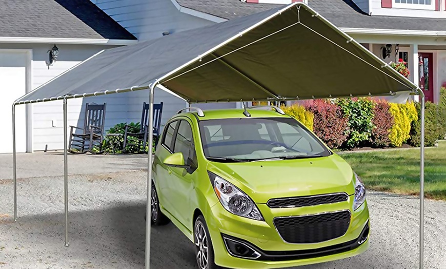 Image 6: Outsunny Carport Garage Car Shelter