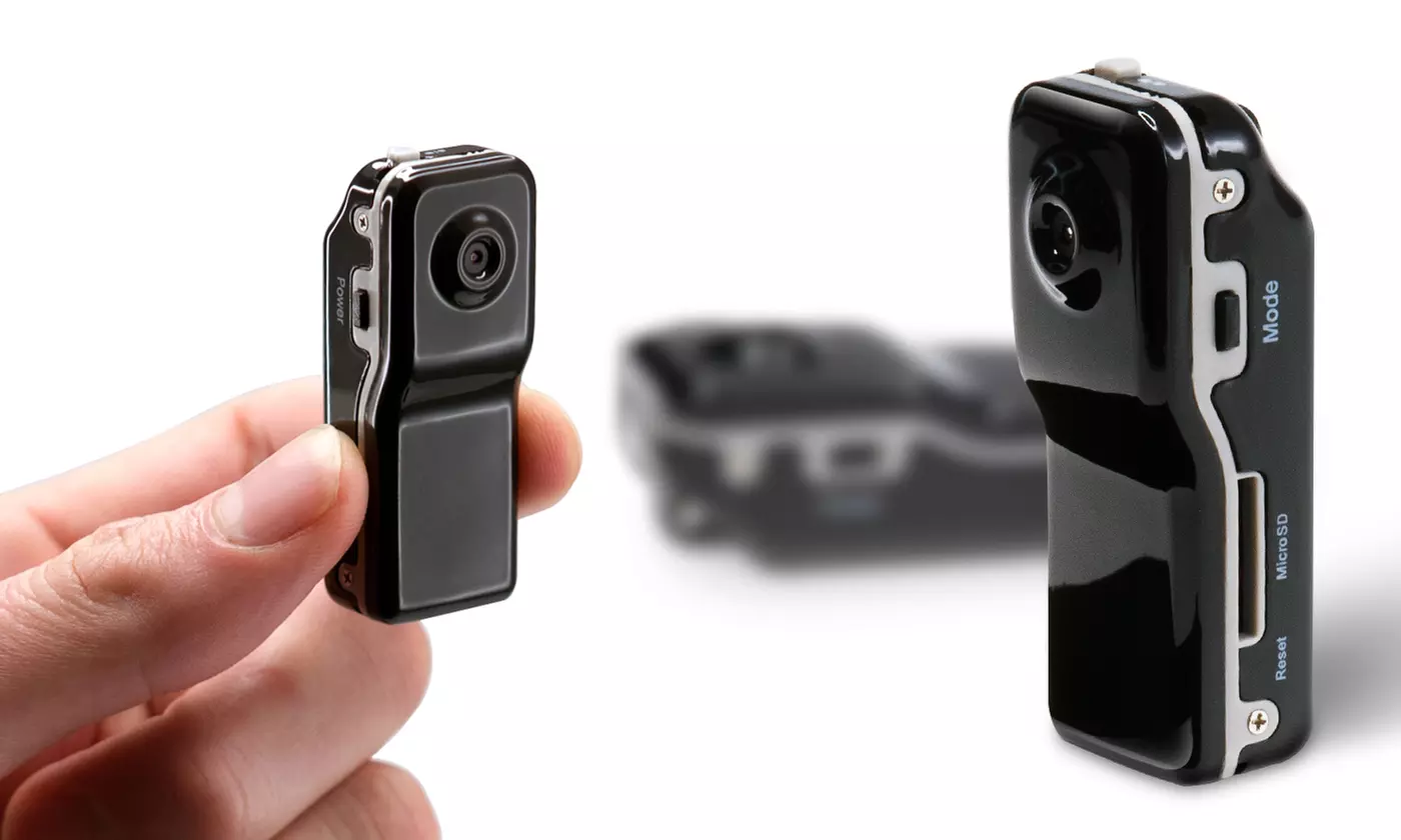 One or Two Discreet Plug and Play Mini DV MD80 Security Cameras with Optional Verbatim Micro SD Card - Primary Image