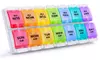 Weekly Pill Organizer 2 Times A Day AM PM with Easy Push Button