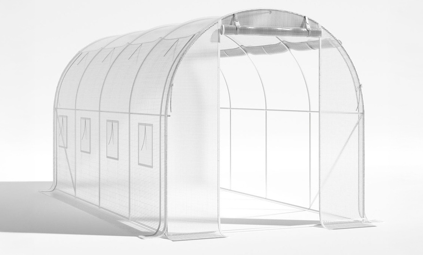 Image 12: Outdoor Walk-in Tunnel Steel Greenhouse with PE Cover