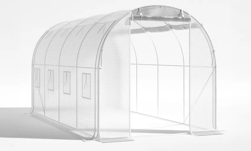 Image 12: Outdoor Walk-in Tunnel Steel Greenhouse with PE Cover