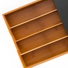 Image 4: Cajón organizador de bambú y cristal templado con 4 compartimentos