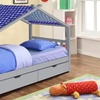 Image 2: Milverton Children's Storage House Bed with Optional Tent and Mattress