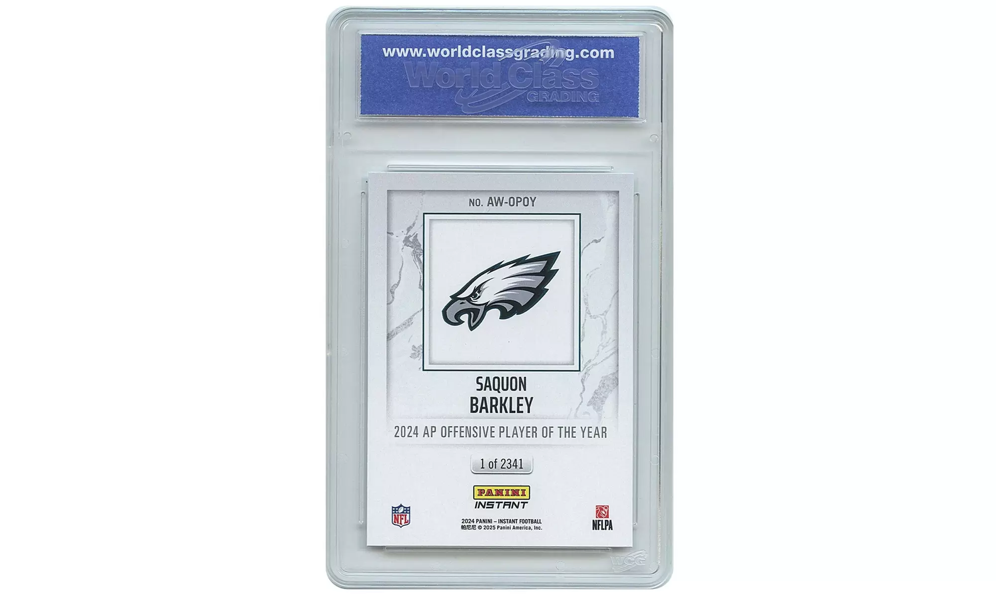 2024 Panini SAQUON BARKLEY NFL Offensive Player of Year Card Eagles Gem Mint 10