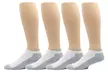 Dr. Motion Men's Low Cut Cushioned Compression Ankle Socks (4 Pairs) - Second Medium