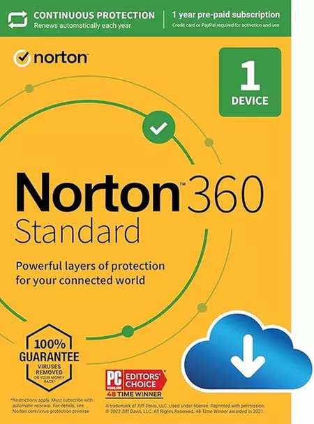 Norton 360 Antivirus & VPN: 1-Year Subscription for 1 to 10 Devices (Standard to Premium) (Up to 25% Off) - Image 2