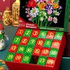 Image 1: Calendario dell'Avvento con blocchi da costruzione a bouquet di fiori