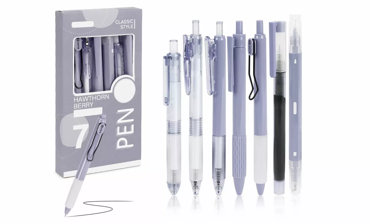 Pastel Gel Pens Set Cute Retractable 0.5mm Fine Point Smooth Writing Pens 7Pcs