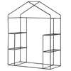 Image 2: Outsunny Walk In Greenhouse with Shelves, PE cover and roll up door 