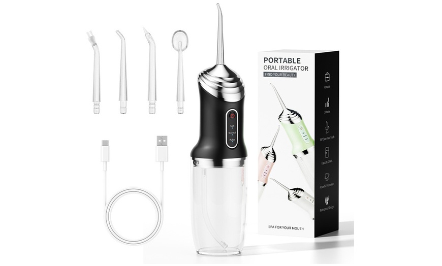 Image 3: Three Modes Electric Cordless Water Flosser for Teeth
