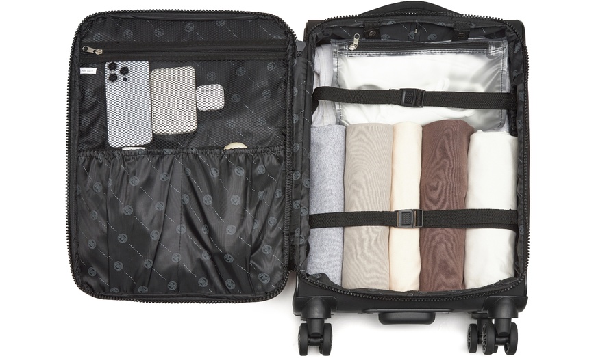 Image 6: Kono 20 inch Women's Lightweight Softshell Suitcase 32L Travel Case