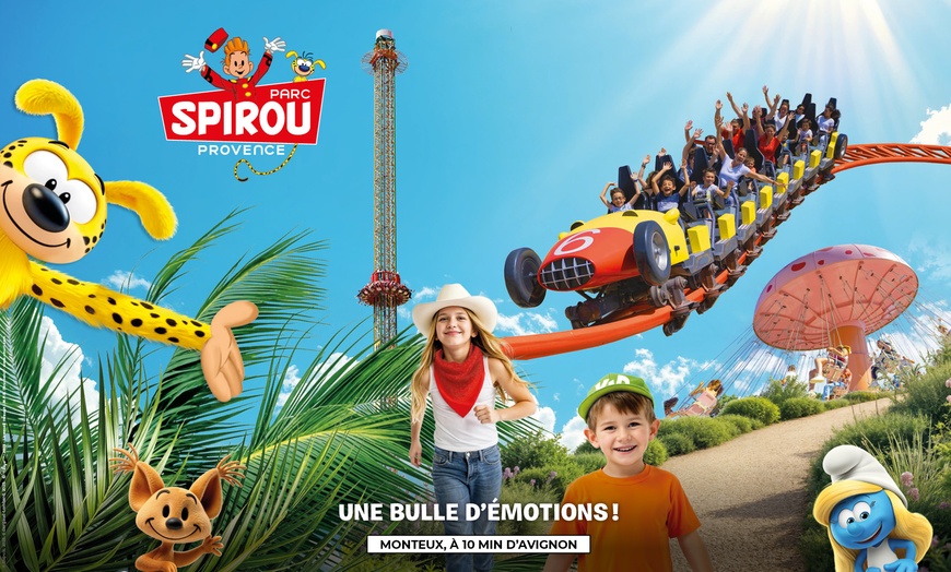 Image 1: 1 entrée adulte ou enfant pour une journée à sensations au Parc Spirou