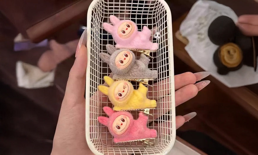 Image 2: Six Pieces of Labubu-Inspired Hair Clips