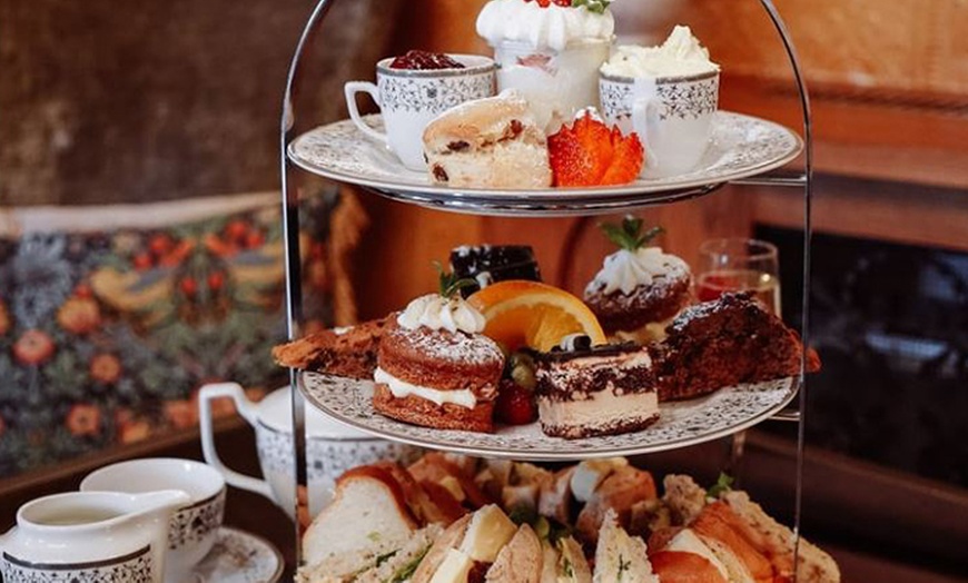 Image 2: Afternoon Tea for 2 or 4 with Pimm’s or Prosecco & Grounds Entry