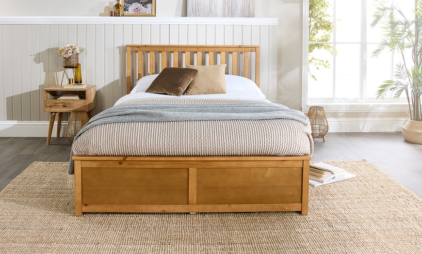 Image 14: Wooden Ottoman Bed Frame with Optional Bonnell Spring or Pocket Spring Mattress