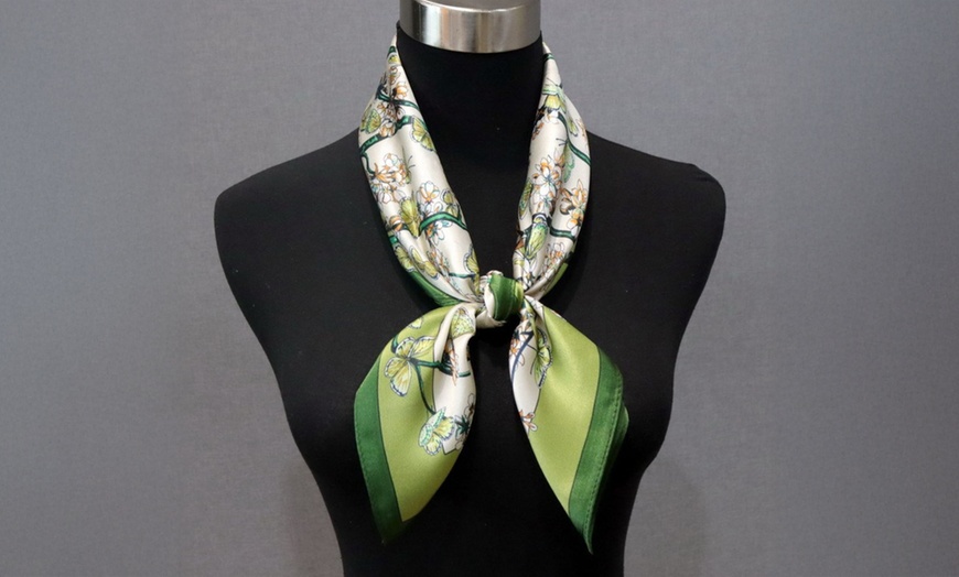 Image 10: Silk Scarf for Women in Five Styles