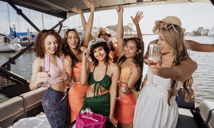 2 Hour / Captained Luxury Pontoon Rental / for Up to 12 People - R&R Surf Rentals