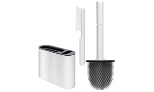 Two-Piece Toilet Brush Set with Holder