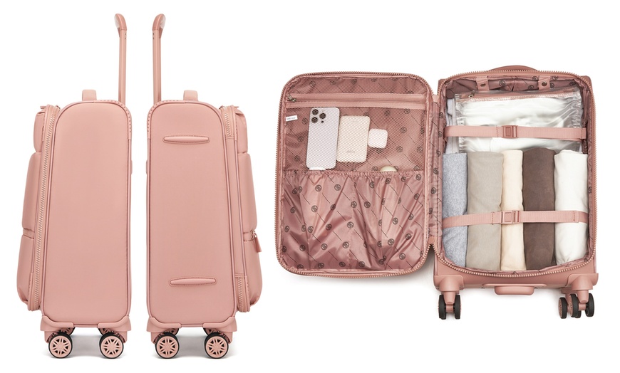 Image 19: Maleta blanda ligera de 20 pulgadas con neceser extraíble