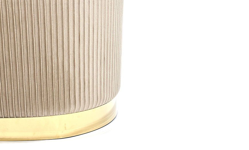 Image 3: Set di 3 pouf moderni in velluto