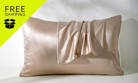 21 Momme Pure Silk Hotel Grade Pillowcase Pair - 29281900-6 - Champagne; Free Shipping Included