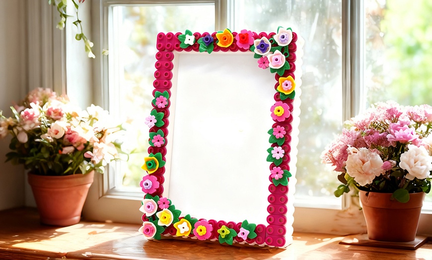 Image 1: Lego Inspired DIY Building Block Photo Frame Tabletop Decoration