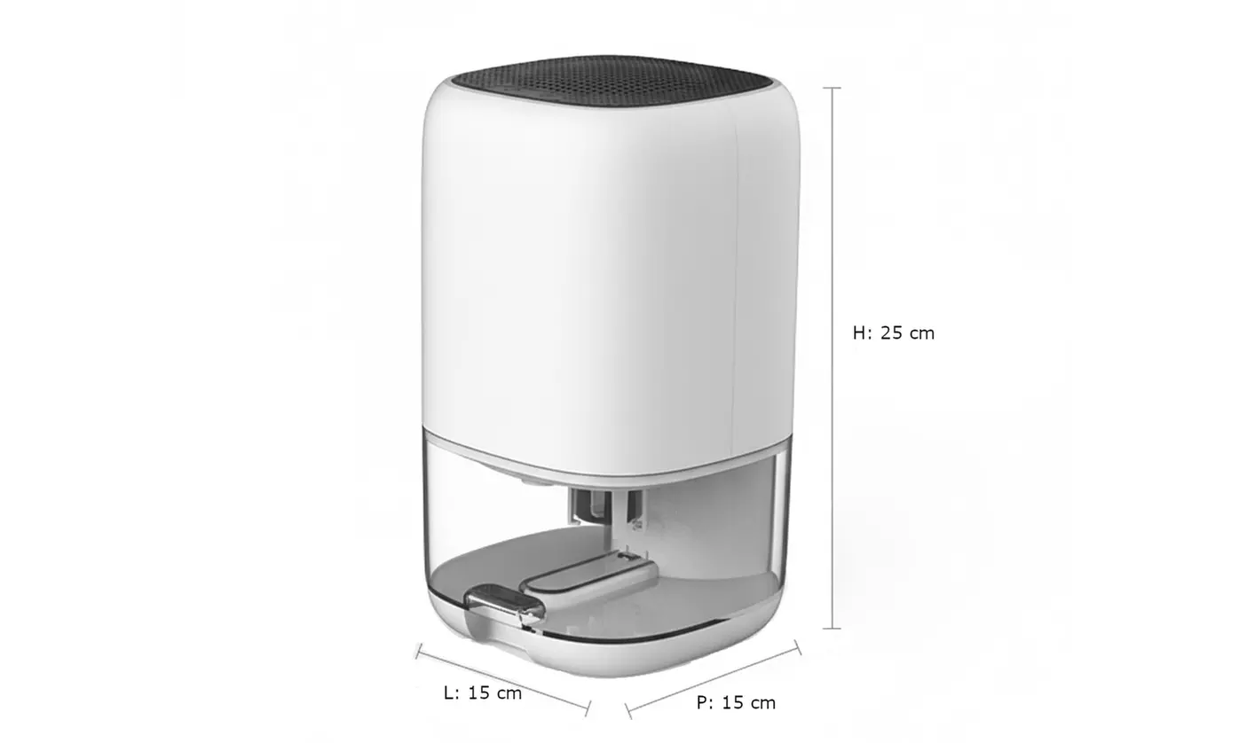 Deumidificatore portatile silenzioso con luci LED