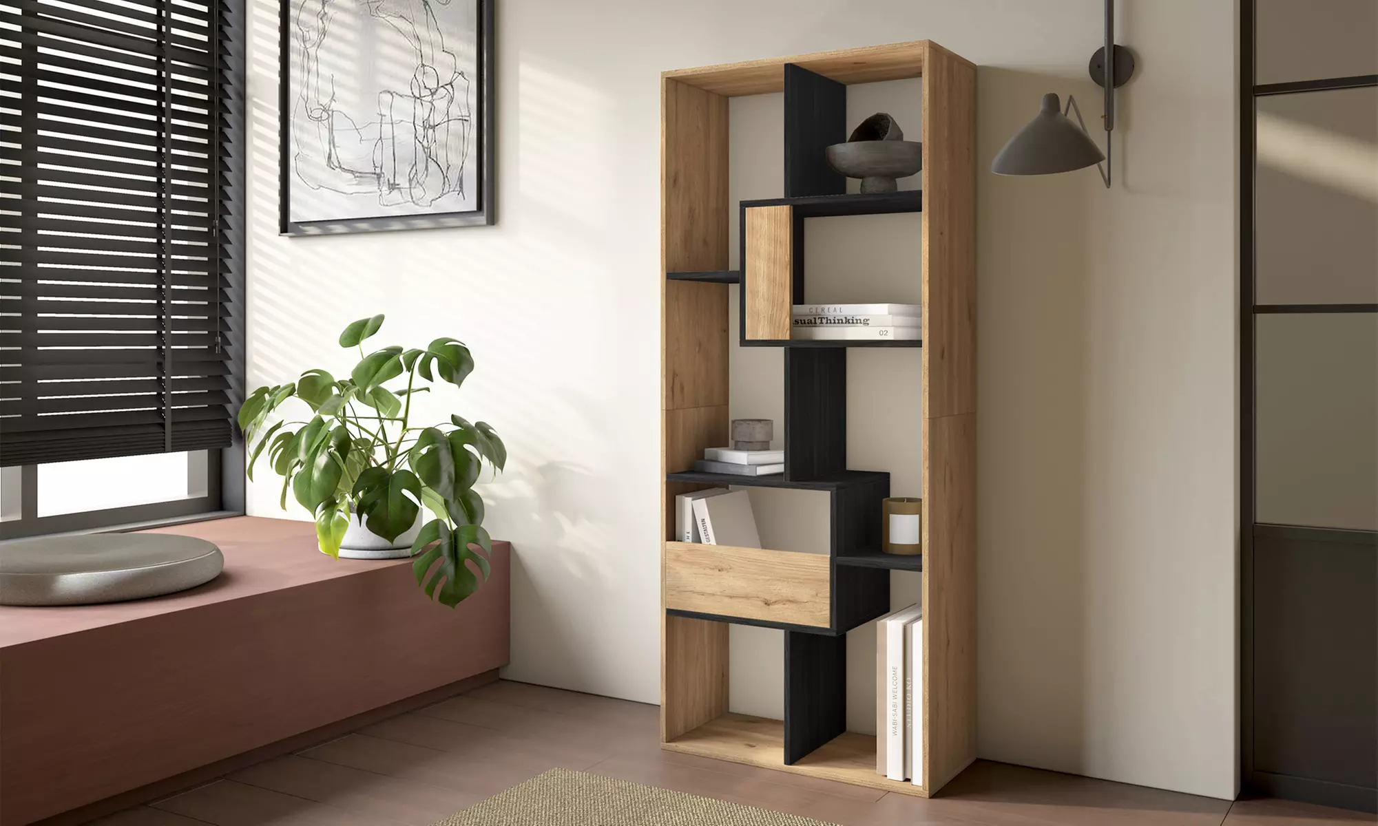 Estantería librería multiposición de diseño