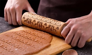 Christmas Embossed Rolling Pin