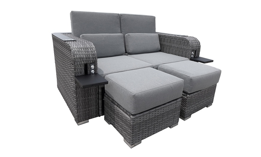 Image 3: Home Deluxe Strandkorb mit Liegefunktion „Holby“