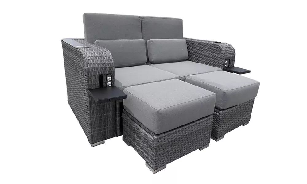 Home Deluxe Strandkorb mit Liegefunktion „Holby“