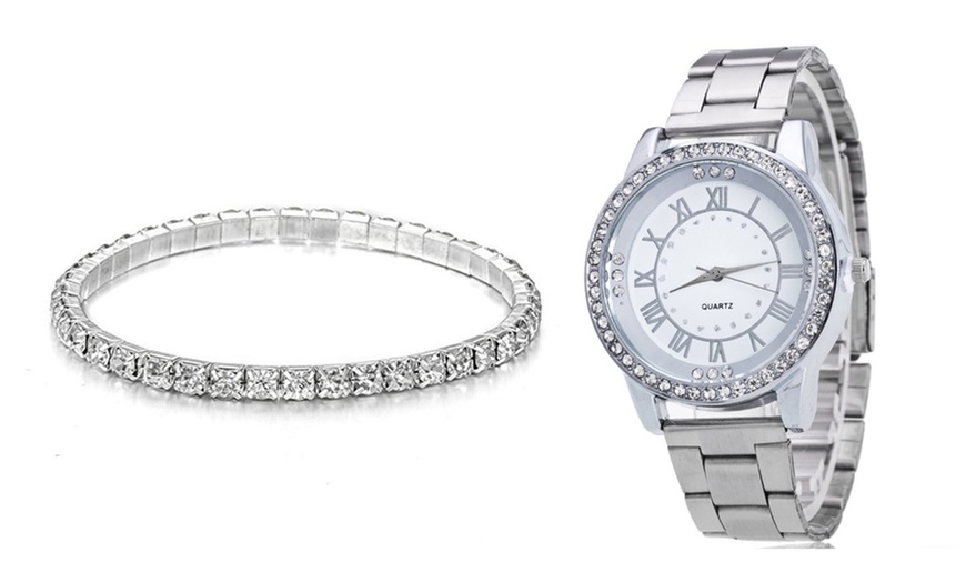 Image 2: Watch and Bracelet Set