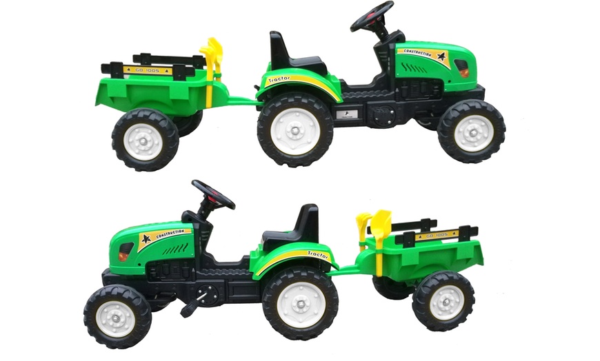 Image 2: Kid's Ride-On Tractor