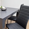 Image 3: Dining Table Set with Four Stylish Leather Chairs