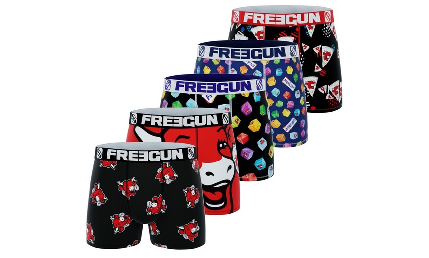 Image 7: Lot de 4 ou 5 boxers Freegun divers Cobranding pour homme
