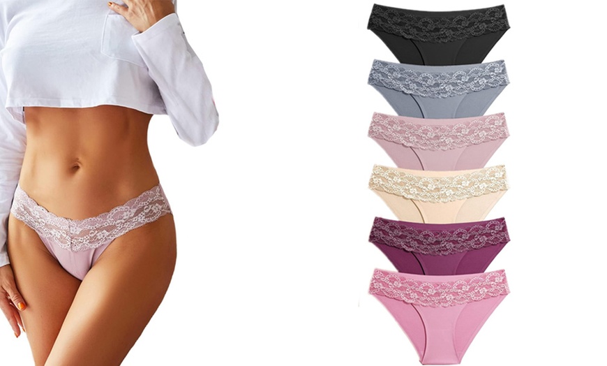 Image 5: Culotte sans coutures avec détails en dentelle