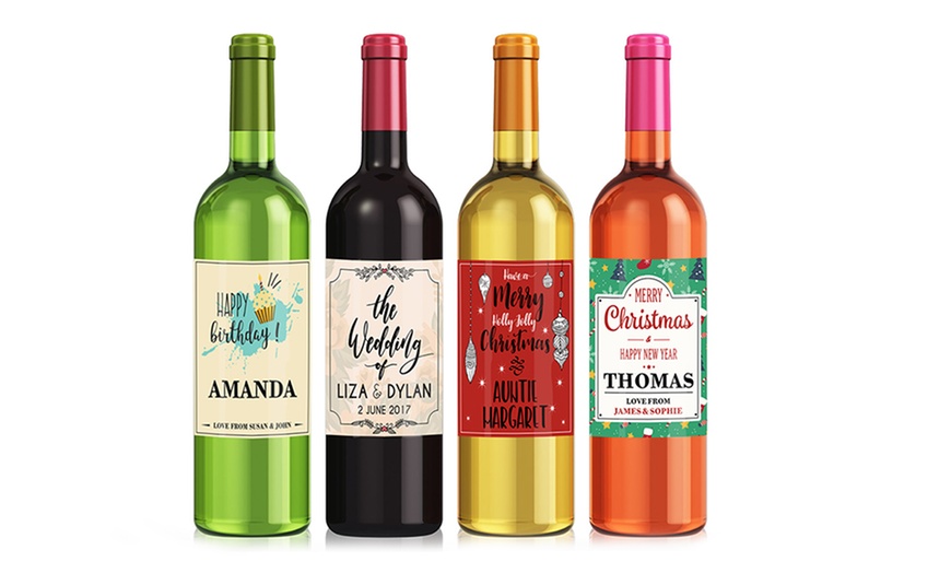 Image 1: Personalised Wine Label Packs