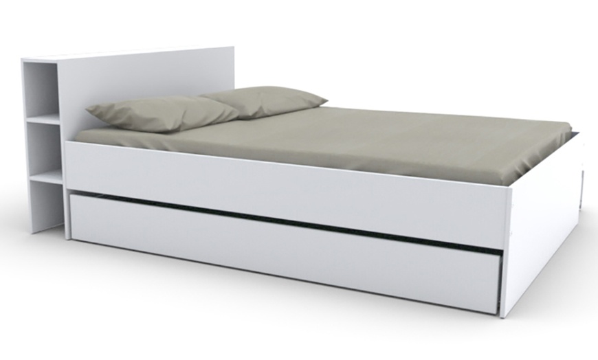 Image 2: Lit Riga, 160 x 200 cm, avec tête de lit et tiroirs de rangement