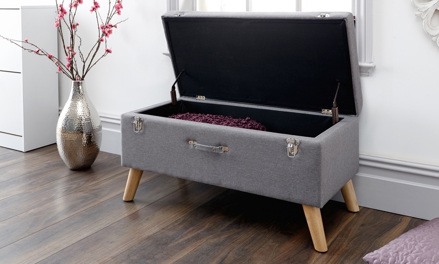 Image 15: Suitcase-Inspired Ottoman Storage