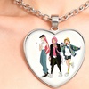 Image 6: KPop Demon Hunters Heart Pendant Necklace, Stylish Anime-Inspired Design in Three Colours