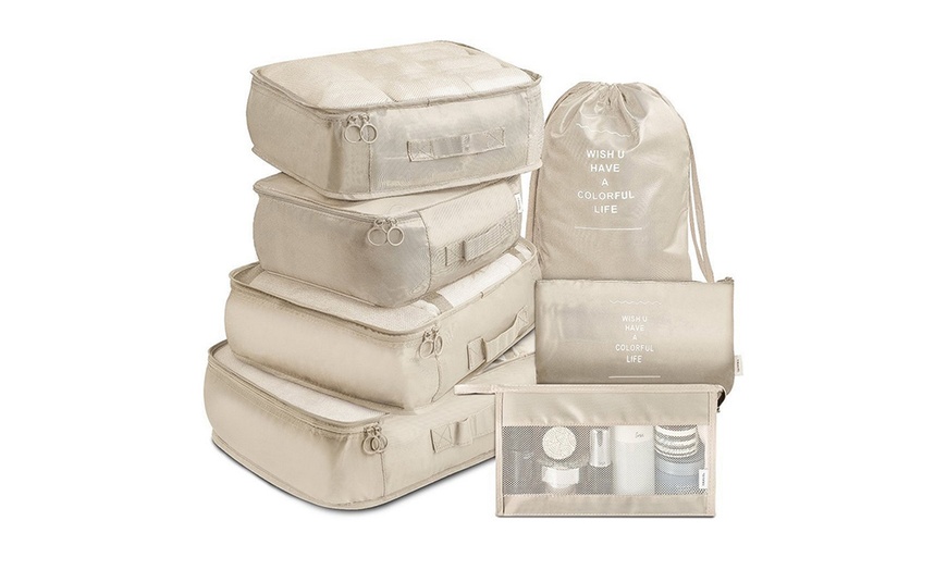 Image 3: 7Pcs Travel Packing Organizers