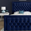 Image 12: DS Living Kingston Upholstered Soft Velvet Bed