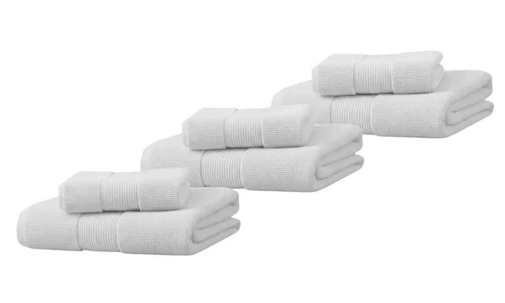 Coppia di asciugamani e telo bagno in spugna 100% cotone di Pompea