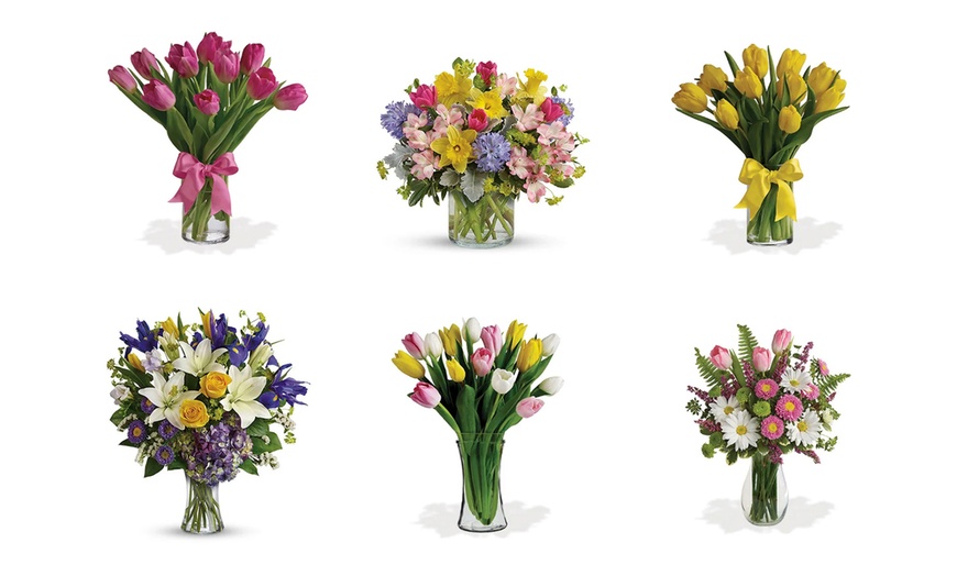 Image 1: Send Mom Fresh Tulip Bouquets for Mother's Day - Blooms Today 20% Off