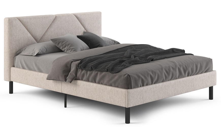 Image 8: Gepolsterter Bettrahmen 