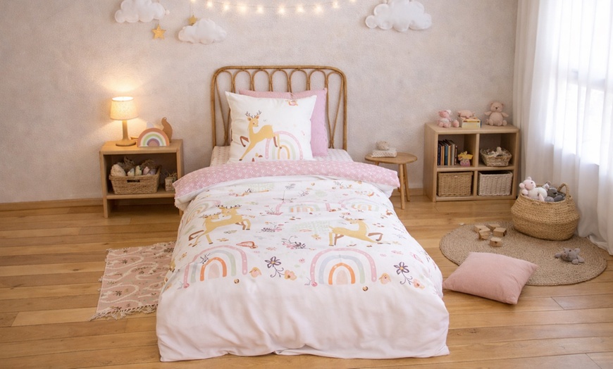 Image 6: Completo lenzuola per bambini e/o tappeto in cotone riciclato