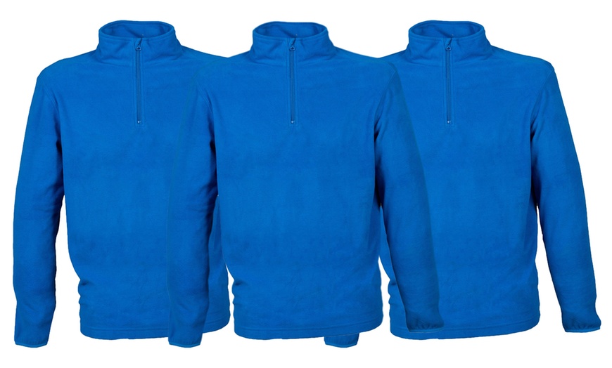Image 12: 1 o 3 pile da uomo con zip di CLRS