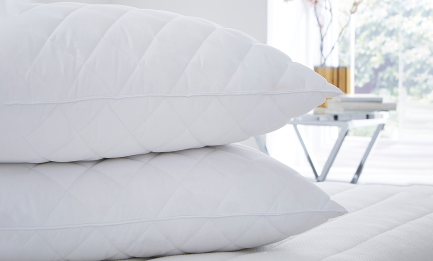Image 3: One or Two Silentnight Quilted Duck Feather Pillows
