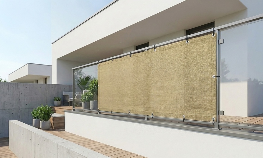 Image 17: Voile d'ombrage résistante au vent avec œillets métalliques