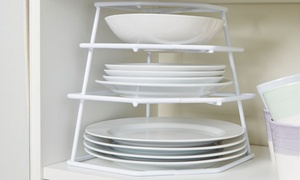 Four-Tier Plate Storage Rack